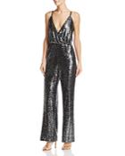 Laundry By Shelli Segal Plunging Sequined Jumpsuit