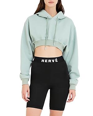 Herve By Herve Leger Cropped Hoodie