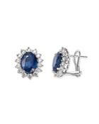 Bloomingdale's Sapphire & Diamond Stud Earrings In 14k White Gold - 100% Exclusive