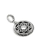 John Hardy Sterling Silver Classic Chain Reticulated Flower Disc Pendant