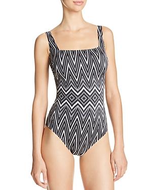 Gottex Infinity Square Neck One Piece Swimsuit