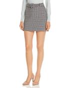 Kate Spade New York Belted Houndstooth Mini Skirt
