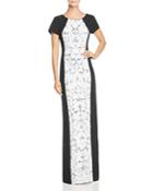 Js Collections Color-block Lace-front Gown