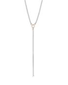 Lauren Ralph Lauren Two-tone Herringbone Y-neck Necklace, 19.5