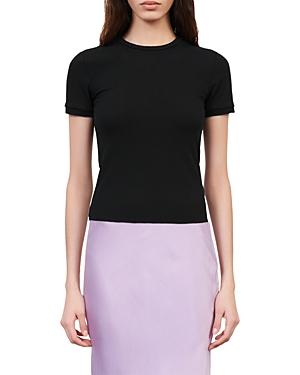 Maje Teen Ribbed Open Back Tee