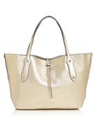 Annabel Ingall Isabella Small Metallic Leather Tote