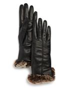 Bloomingdale's Rex Rabbit Fur-trim Leather Gloves - 100% Exclusive