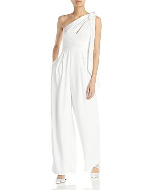 Amsale One Shoulder Jumpsuit