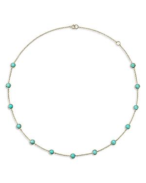 Ippolita 18k Yellow Gold Lollipop Turquoise Station Collar Necklace, 16-18