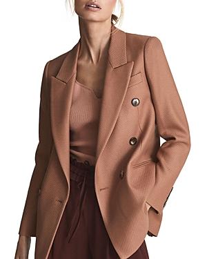 Reiss Skye Double Breasted Twill Blazer