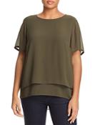 Michael Michael Kors Plus Tiered Crossover-back Top