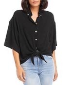 Karen Kane Relaxed Tie Front Shirt