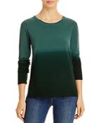 Majestic Filatures Ombre French Terry Crewneck Long Sleeve Tee