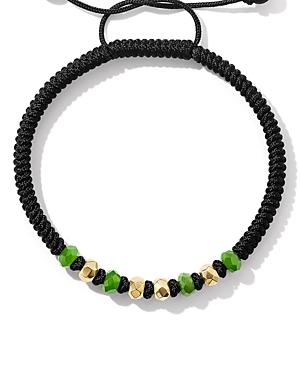 David Yurman Fortune Woven Bracelet With Nephrite Jade, Black Onyx And 18k Yellow Gold