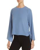 Vince Camuto Side Drawstring Bell-sleeve Top - 100% Exclusive