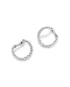 Bloomingdale's Diamond Front-back Circle Earrings In 14k White Gold, 0.33 Ct. T.w. - 100% Exclusive