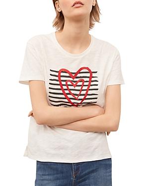 Gerard Darel Julia Embroidered Hearts Tee