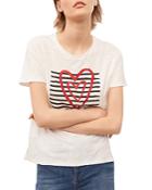 Gerard Darel Julia Embroidered Hearts Tee