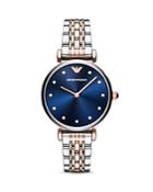 Emporio Armani Women's Two Hand Two-tone Stainless Steel Watch, 32 X 36 Mm