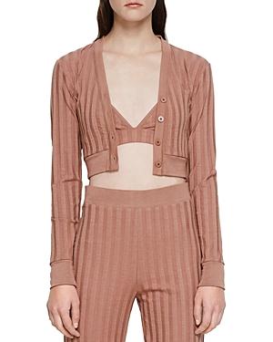 Jonathan Simkhai James Ribbed Cropped Cardigan