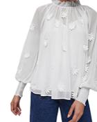 French Connection Aziza Lace Long Sleeve Top