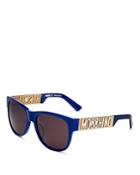 Moschino Cut-out Logo Rectangular Sunglasses, 55mm