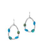 Ippolita Sterling Silver Rock Candy Amazonite Doublet And Mixed Turquoise Earrings
