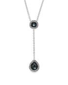 Ippolita Sterling Silver Lollipop Y-necklace In Hematite Doublet With Diamonds, 16