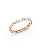 Bloomingdale's Diamond Round & Baguette Band In 14k Rose Gold, 0.55 Ct. T.w. - 100% Exclusive
