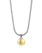 John Hardy Sterling Silver & 18k Gold Palu Round Pendant On Chain Necklace, 16