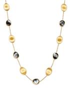 Marco Bicego 18k Yellow Gold Lunaria Black Mother Of Pearl Long Station Necklace Pearl, 36
