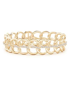 Natori 14k Yellow Gold Diamond Yin-yang Chain Bracelet