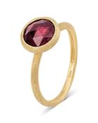 Marco Bicego 18k Yellow Gold Jaipur Color Garnet Stackable Ring