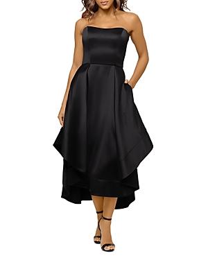 Aqua Mikado Strapless Midi Gown - 100% Exclusive