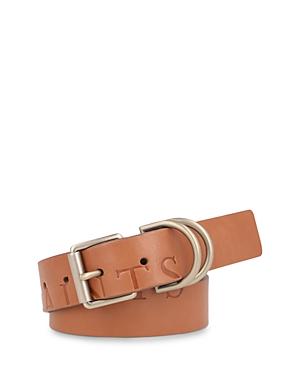 Allsaints Women's Cut Off Logo Leather Belt