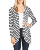 Vince Camuto Hooded Asymmetric Open-front Cardigan