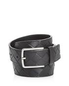 Bottega Veneta Men's Intrecciato Leather Belt