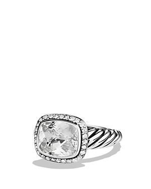 David Yurman Noblesse Ring With White Topaz & Diamonds
