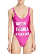 Private Party Taco Tequila Tan Lines Swimsuit
