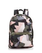 State Lorimer Slim Abstract Camo Print Backpack
