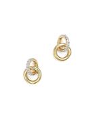 Adina Reyter 14k Yellow Gold Pave Diamond Interlocking Loop Stud Earrings