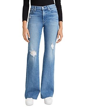 7 For All Mankind Dojo High Rise Flare Destroy Jeans In Adelphi