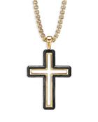 David Yurman Forged Carbon 18k Yellow Gold Cross Pendant