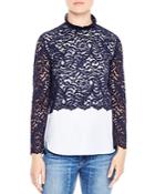 Sandro Cindel Lace Combo Top