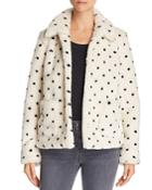 La Vie Rebecca Taylor Dot-print Faux-fur Coat