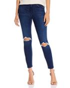 7 For All Mankind Distressed Ankle Skinny Jeans In B(air) Authentic Mystic