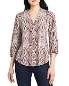 Vince Camuto Snakeskin V-neck Top