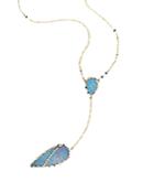 Lana Jewelry 14k Yellow Gold Frosted Opal Lariat Necklace, 16