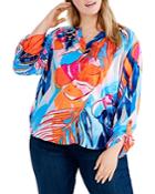 Nic+zoe Plus Tropical Mirage Top
