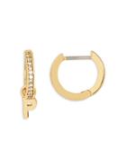 Kate Spade New York Tiny Twinkles P Charm Huggie Hoop Earrings